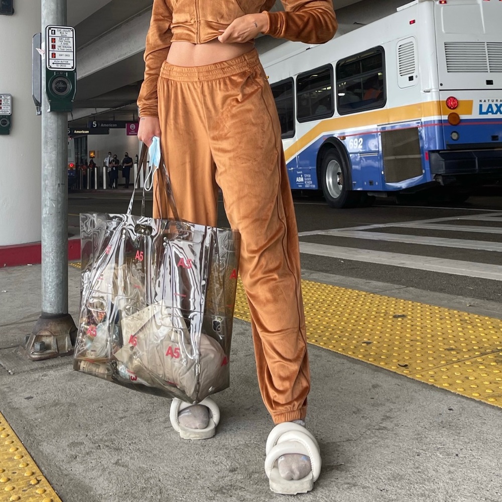 Skims Velour Oversized Jogger - Copper XL